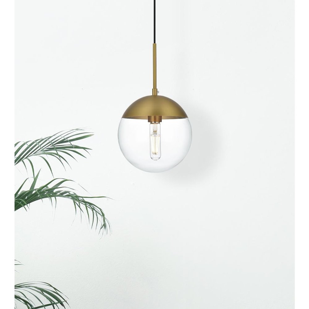 Eclipse 8 Inch Pendant Clear Shade in Chrome