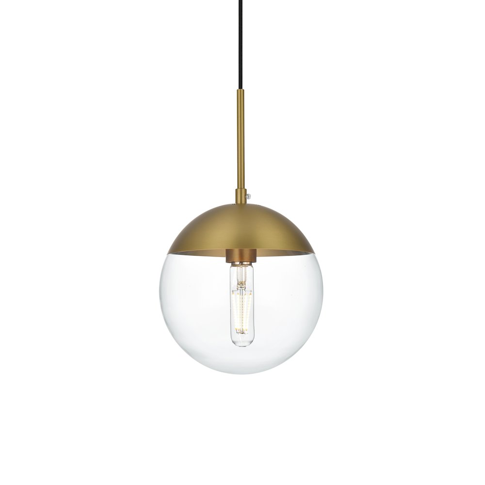 Eclipse 8 Inch Pendant Clear Shade in Chrome