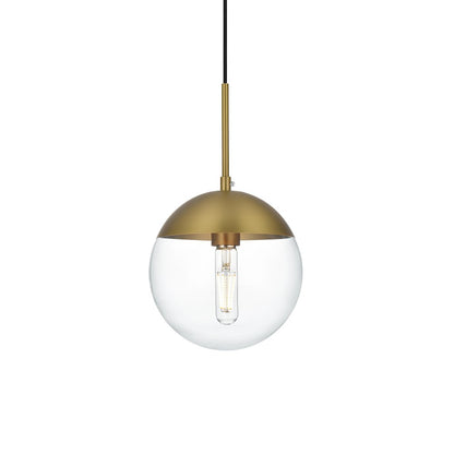Eclipse 8 Inch Pendant Clear Shade in Chrome