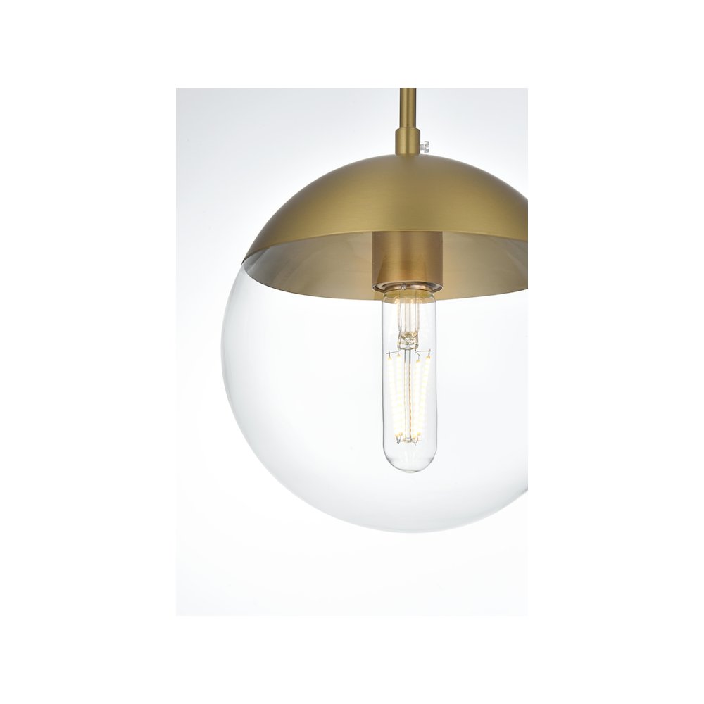 Eclipse 8 Inch Pendant Clear Shade in Chrome