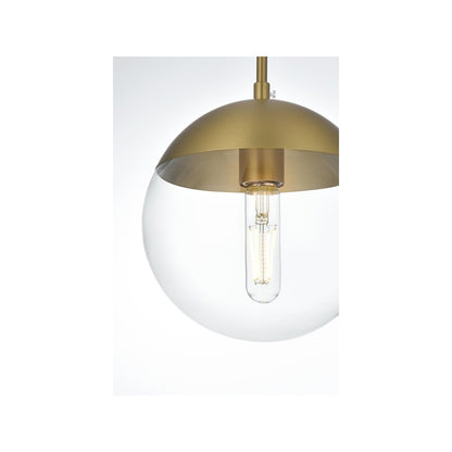 Eclipse 8 Inch Pendant Clear Shade in Chrome