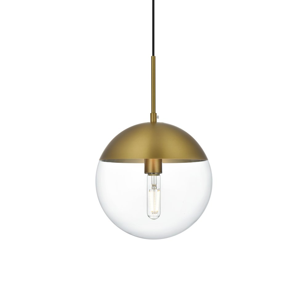 Eclipse 10 Inch Pendant Clear Shade in Chrome