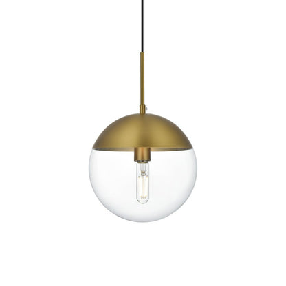 Eclipse 10 Inch Pendant Clear Shade in Chrome