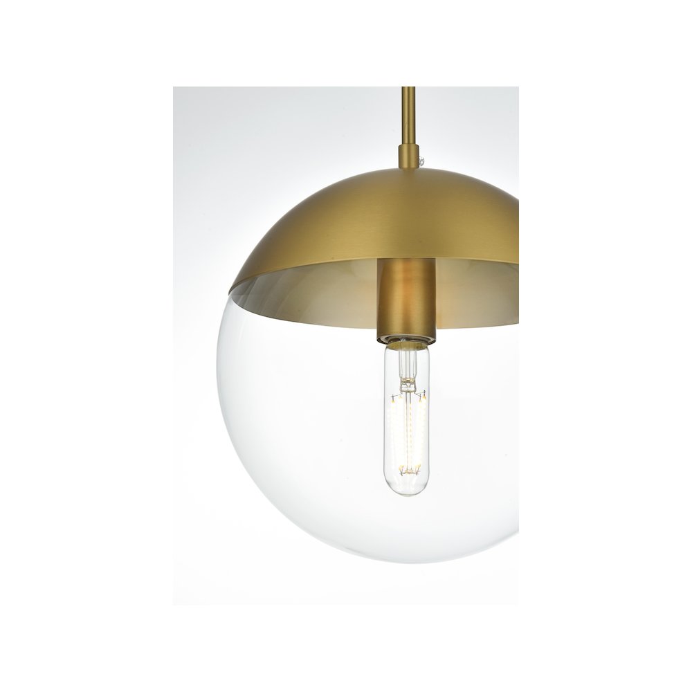 Eclipse 10 Inch Pendant Clear Shade in Chrome