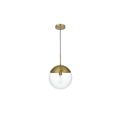 Eclipse 12 Inch Pendant Clear Shade in Chrome