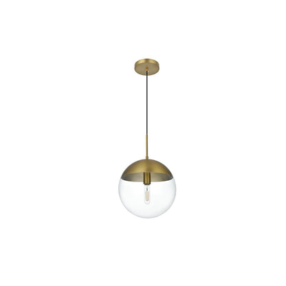 Eclipse 12 Inch Pendant Clear Shade in Chrome