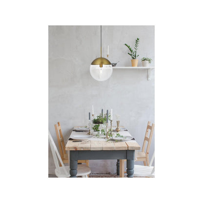 Eclipse 12 Inch Pendant Clear Shade in Chrome