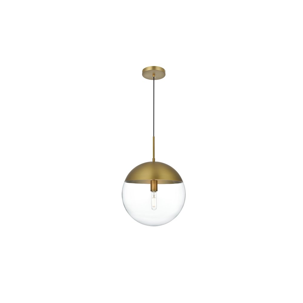 Eclipse 14 Inch Pendant Clear Shade in Chrome