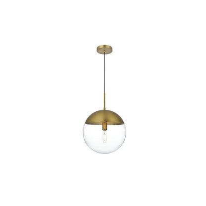 Eclipse 14 Inch Pendant Clear Shade in Chrome