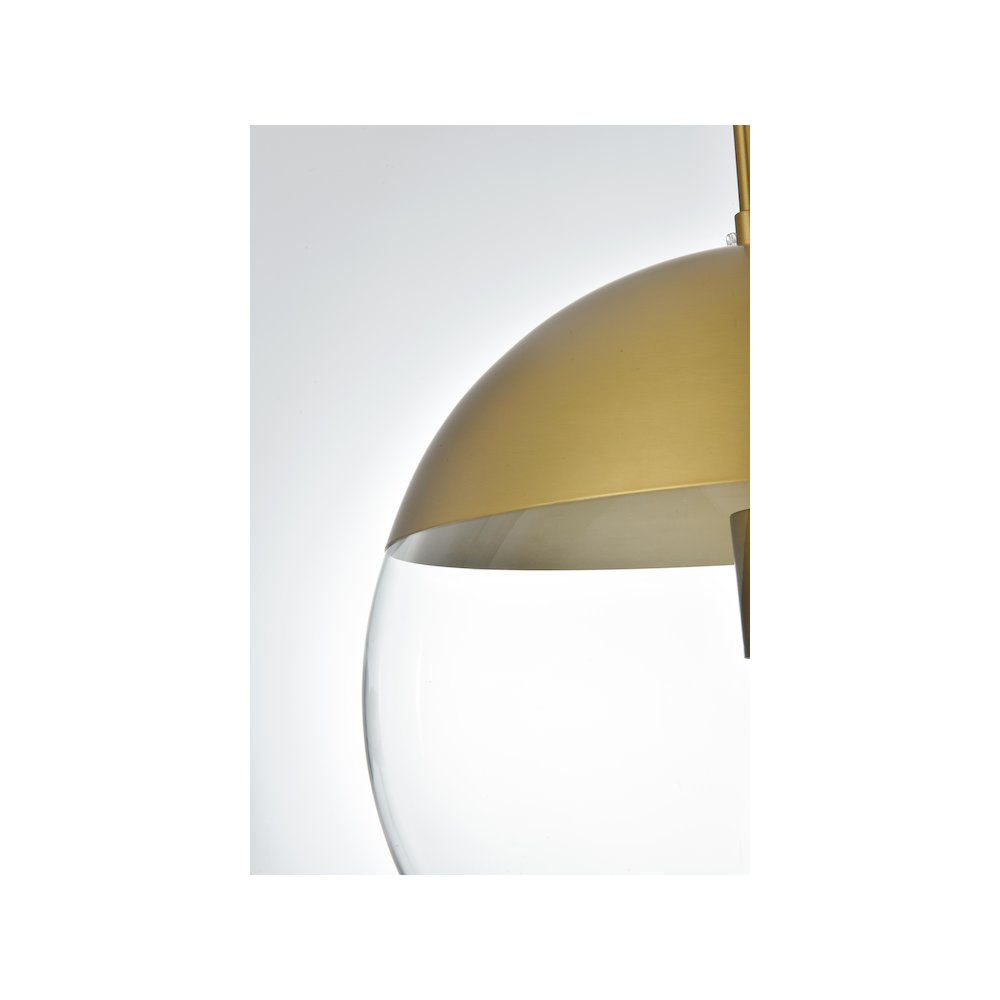 Eclipse 14 Inch Pendant Clear Shade in Chrome