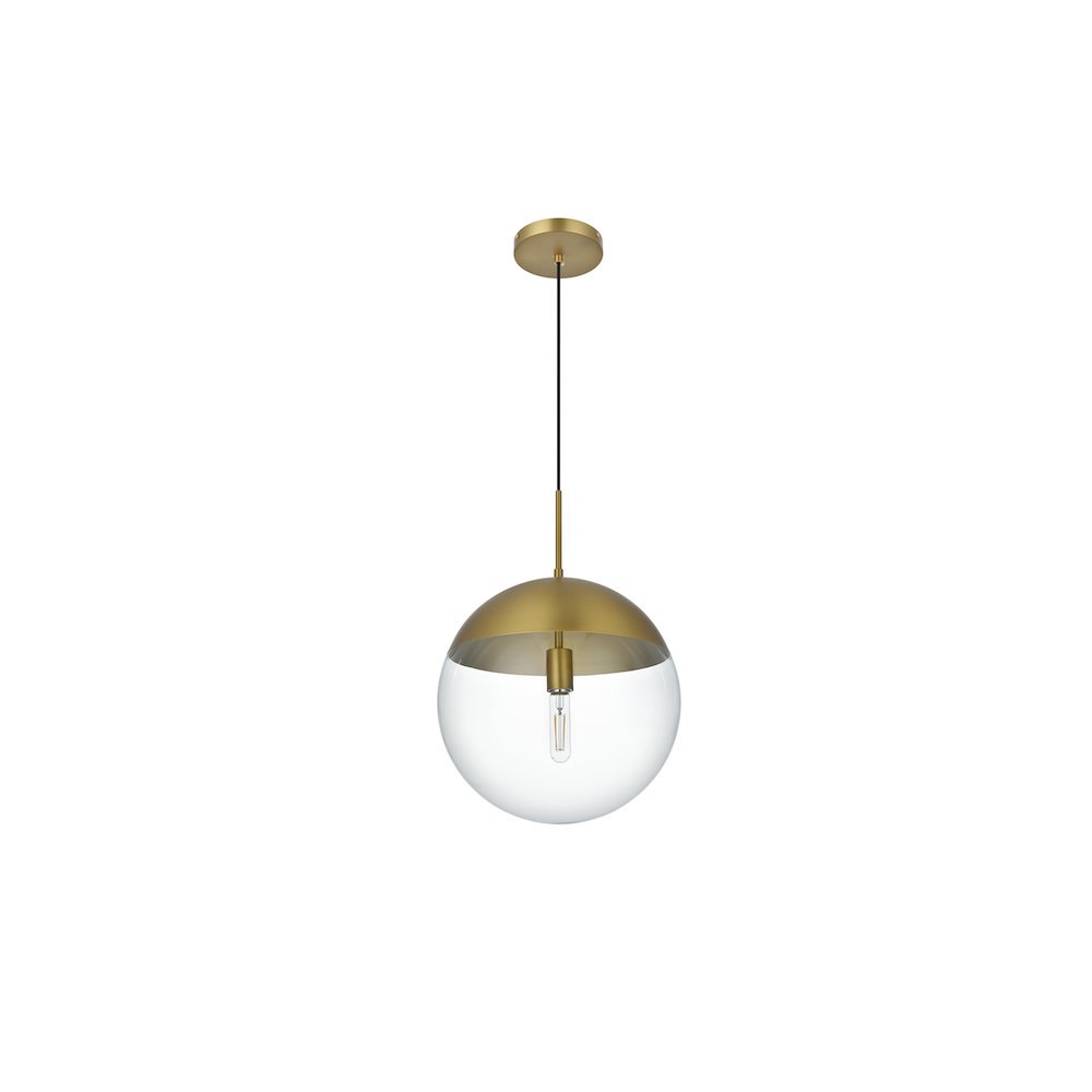 Eclipse 14 Inch Pendant Clear Shade in Chrome