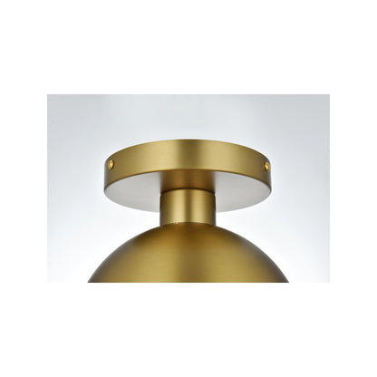 Eclipse 8 Inch Flush Mount Clear Shade in Chrome