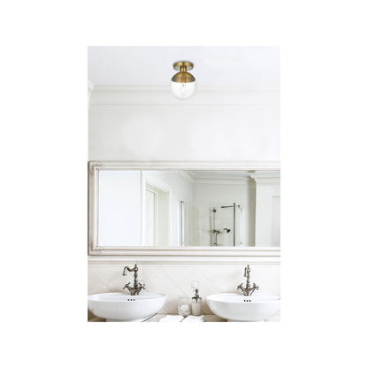 Eclipse 8 Inch Flush Mount Clear Shade in Chrome