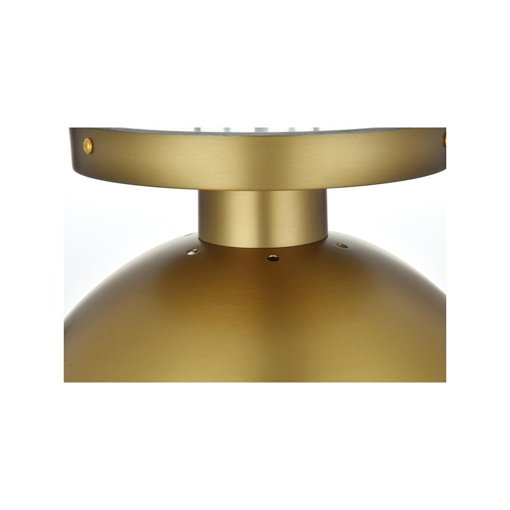 Eclipse 12 Inch Flush Mount Frosted White Shade in Satin Gold