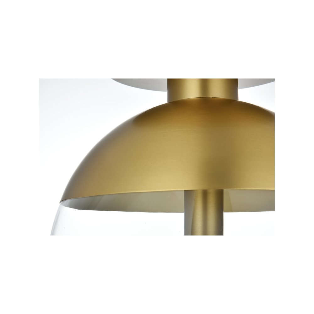 Eclipse 12 Inch Flush Mount Clear Shade in Chrome