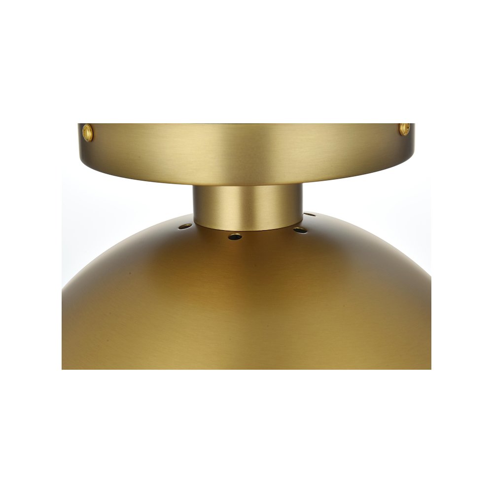 Eclipse 10 Inch Flush Mount Frosted White Shade in Satin Gold