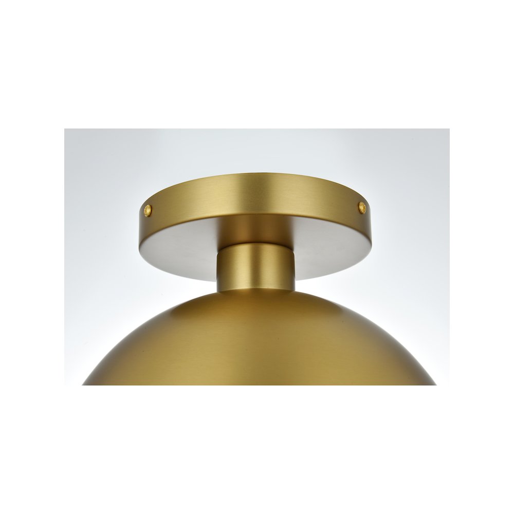 Eclipse 10 Inch Flush Mount Clear Shade in Chrome
