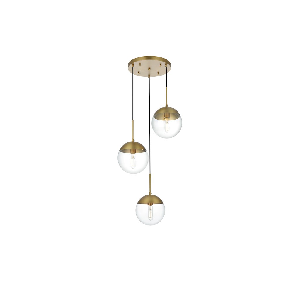 Eclipse 18 Inch Pendant Clear Shade in Chrome