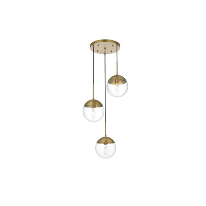 Eclipse 18 Inch Pendant Clear Shade in Chrome