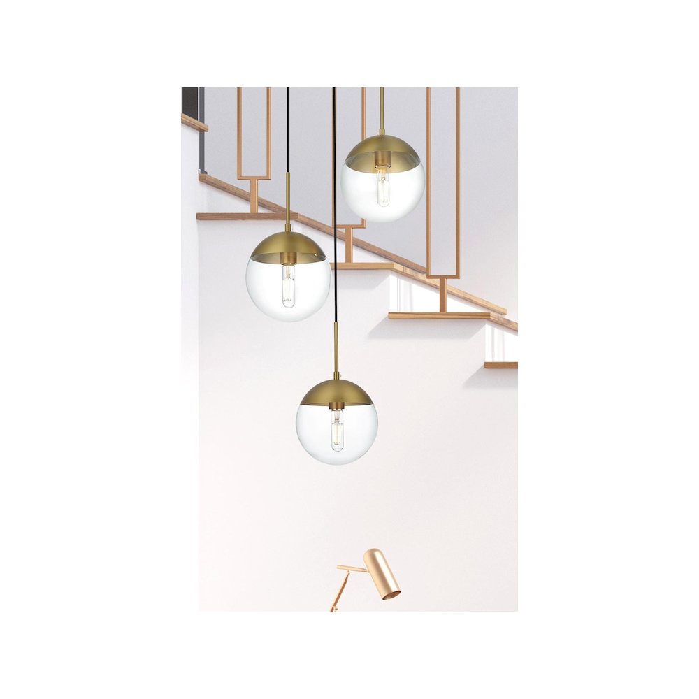 Eclipse 18 Inch Pendant Clear Shade in Chrome