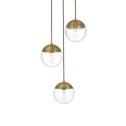 Eclipse 18 Inch Pendant Clear Shade in Chrome