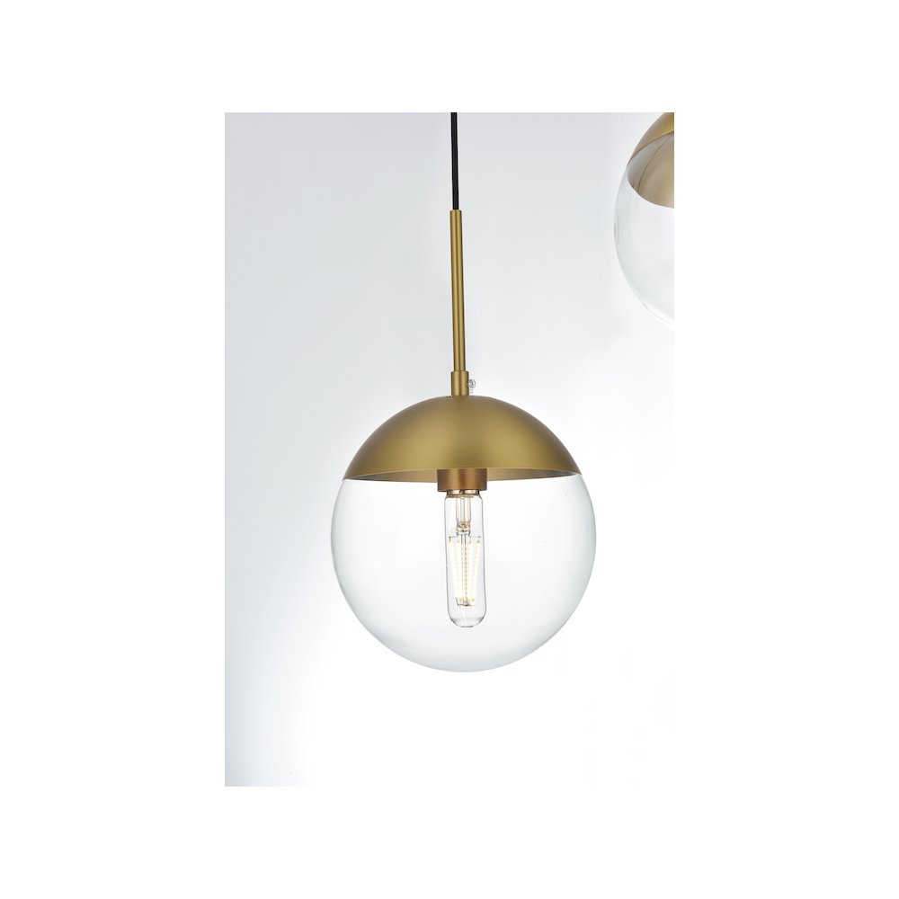 Eclipse 18 Inch Pendant Clear Shade in Chrome
