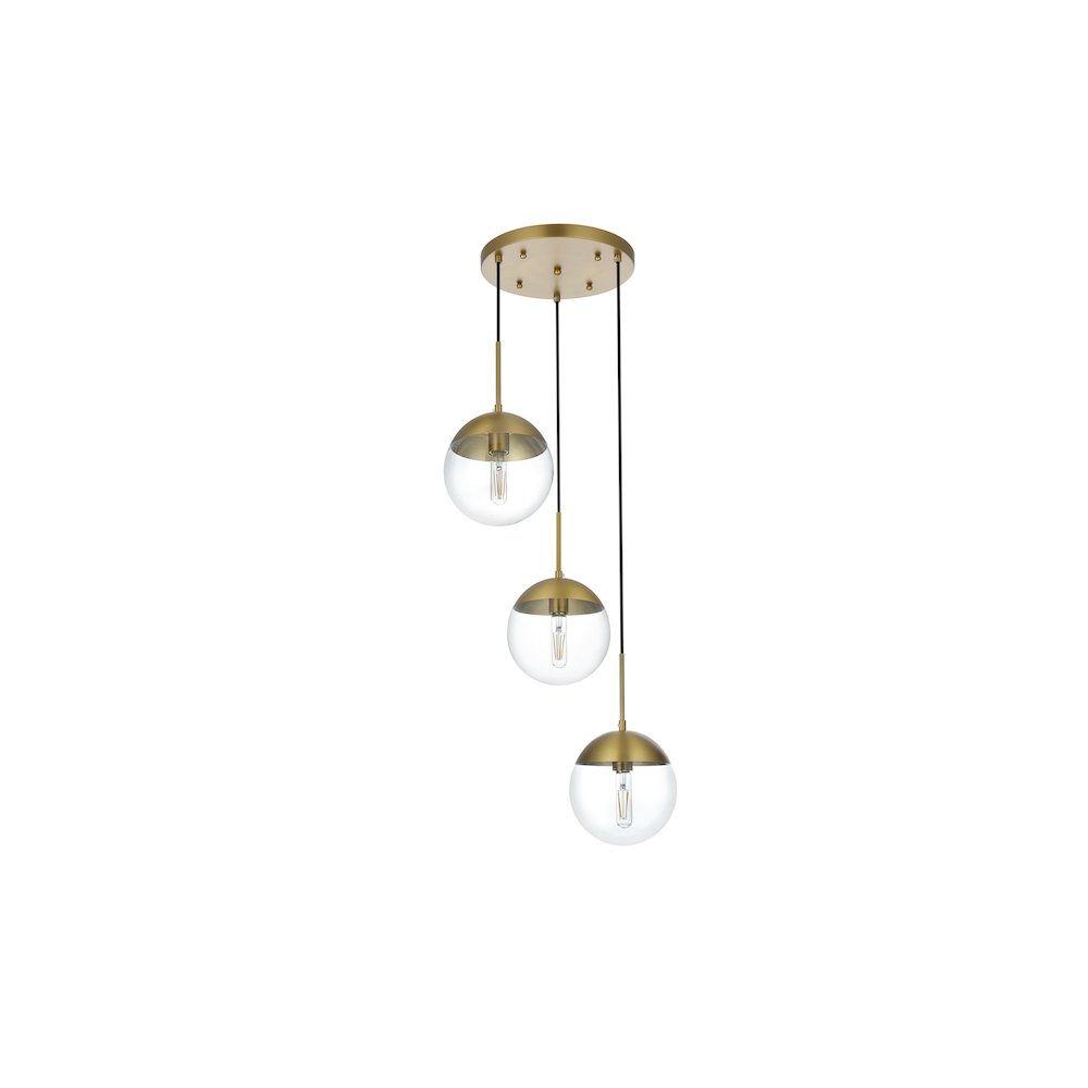 Eclipse 18 Inch Pendant Clear Shade in Chrome