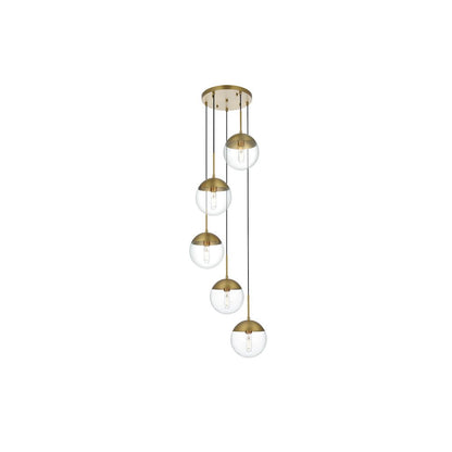 Eclipse 18 Inch Pendant Clear Shade in Chrome