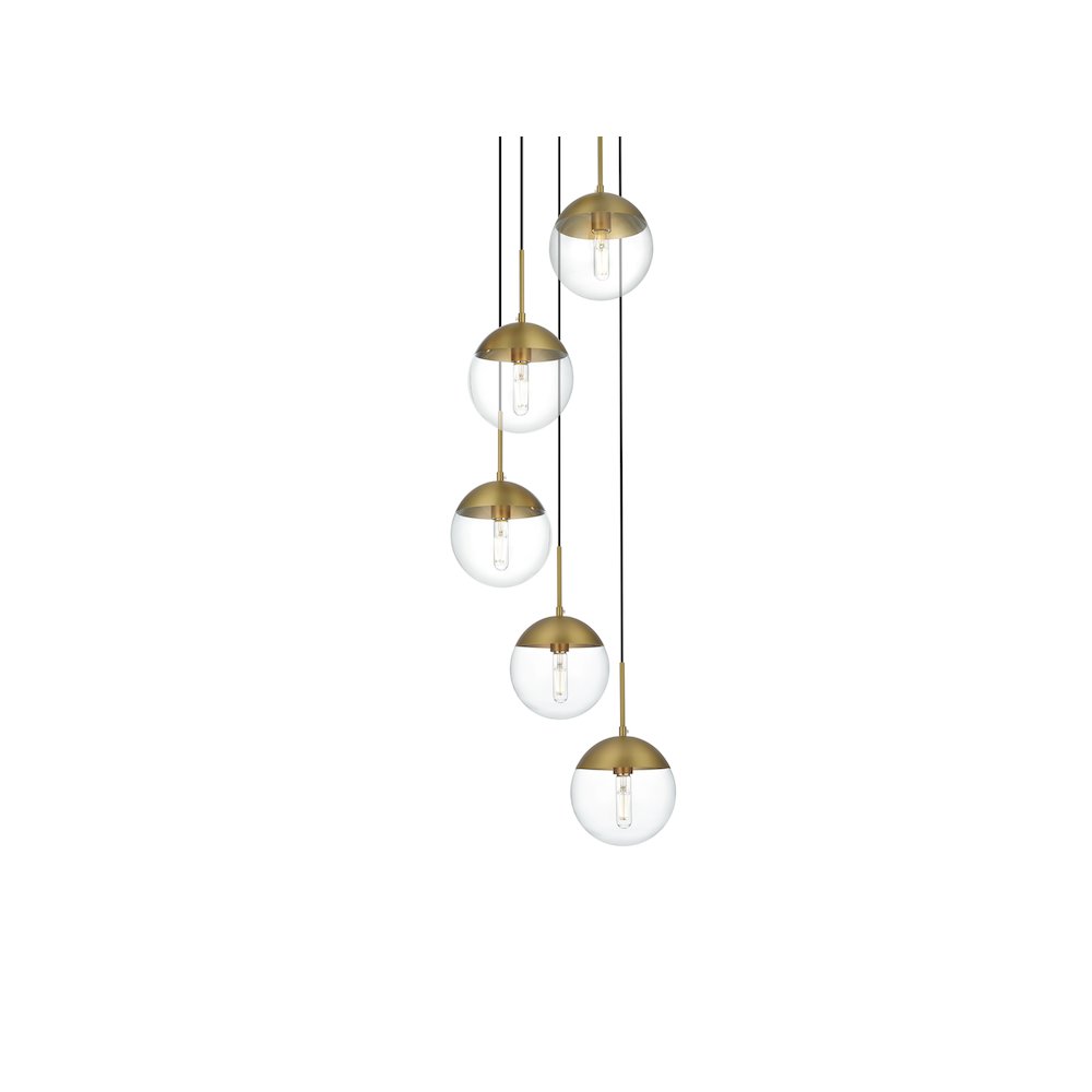 Eclipse 18 Inch Pendant Clear Shade in Chrome