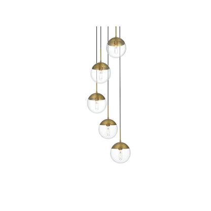 Eclipse 18 Inch Pendant Clear Shade in Chrome