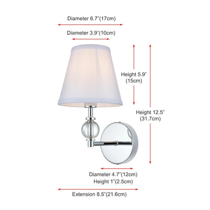 Bethany 7 inch Wall Sconce in Chrome