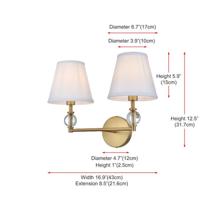 Bethany 17 inch Wall Sconce in Satin Gold