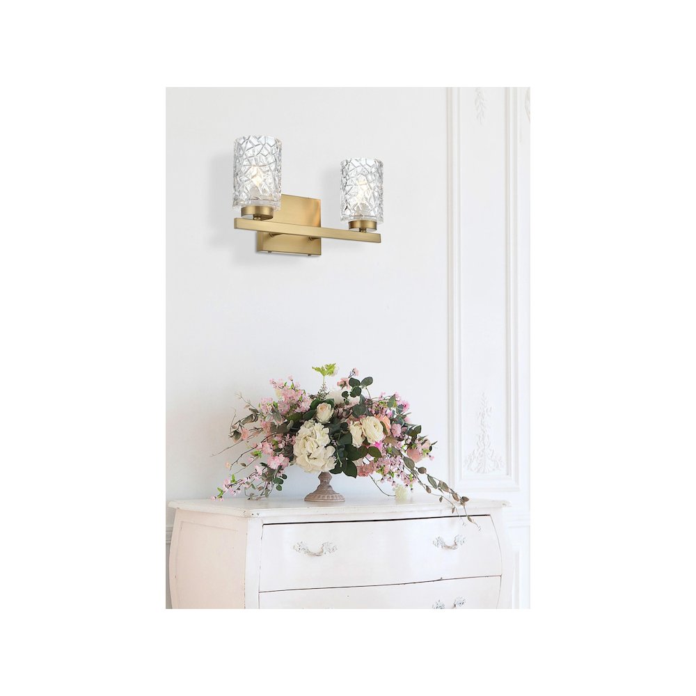 Cassie 14 inch Wall Sconce in Satin Gold