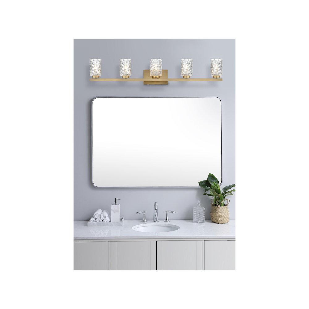Cassie 41 inch Wall Sconce in Satin Gold