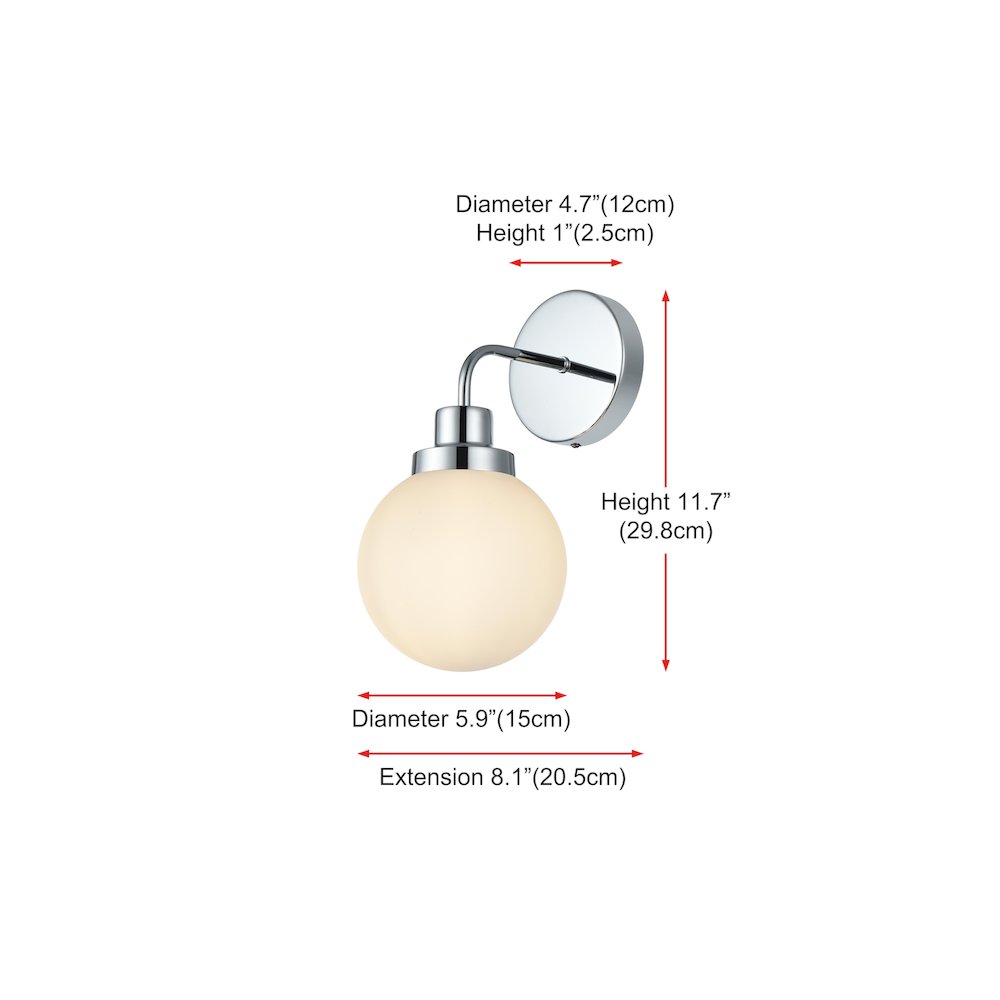 Hanson 6 inch Wall Sconce in Chrome
