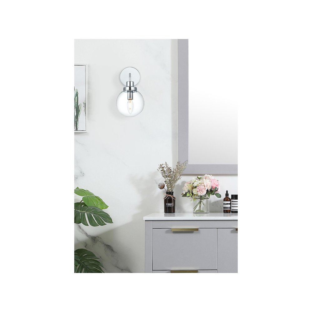 Hanson 6 inch Wall Sconce in Chrome
