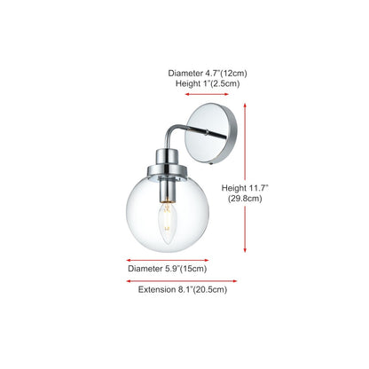 Hanson 6 inch Wall Sconce in Chrome