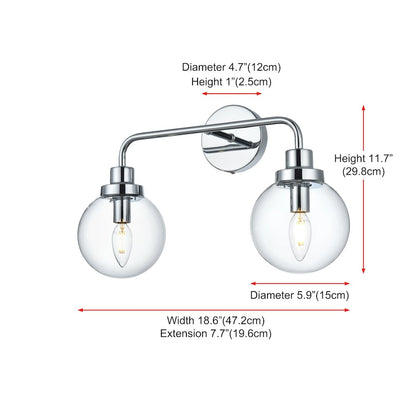 Hanson 19 inch Wall Sconce in Chrome