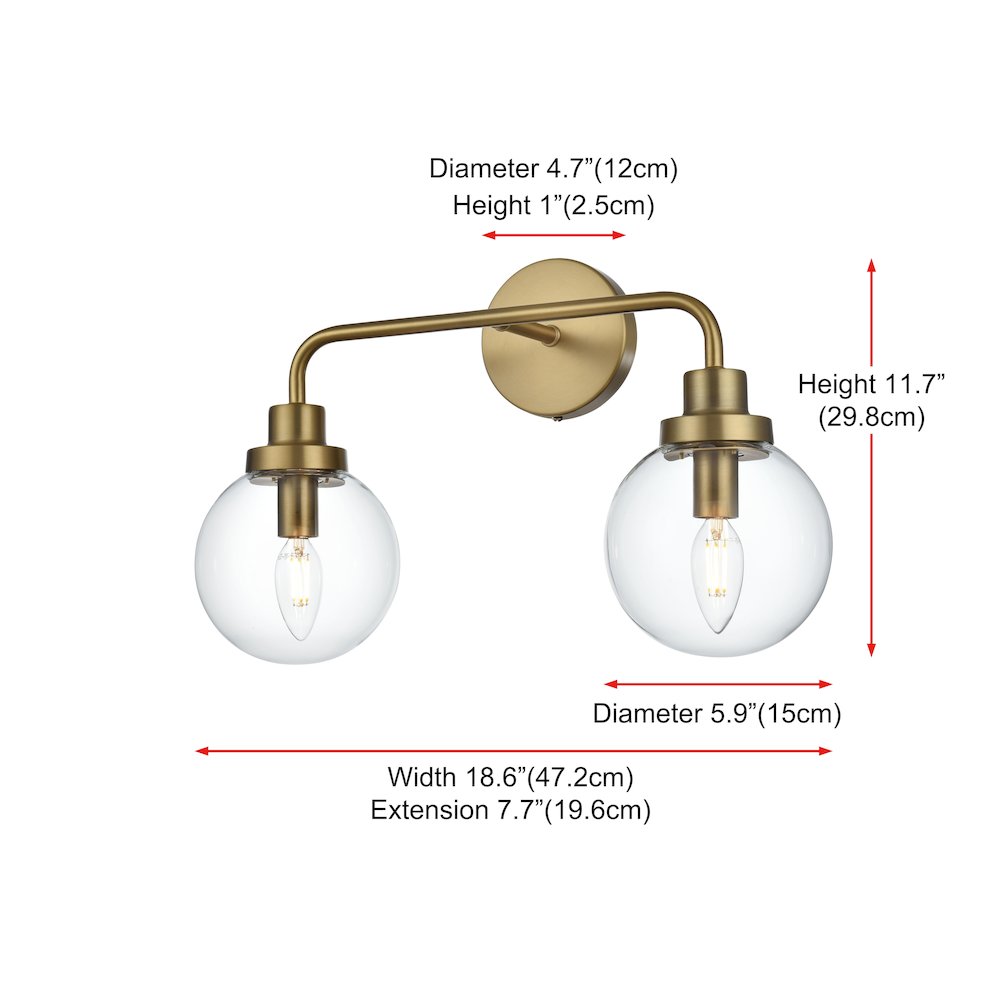 Hanson 19 inch Wall Sconce in Satin Gold