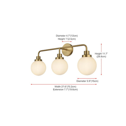 Hanson 28 inch Wall Sconce in Satin Gold