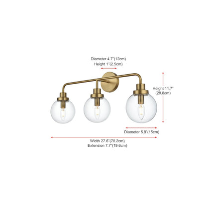 Hanson 28 inch Wall Sconce in Satin Gold