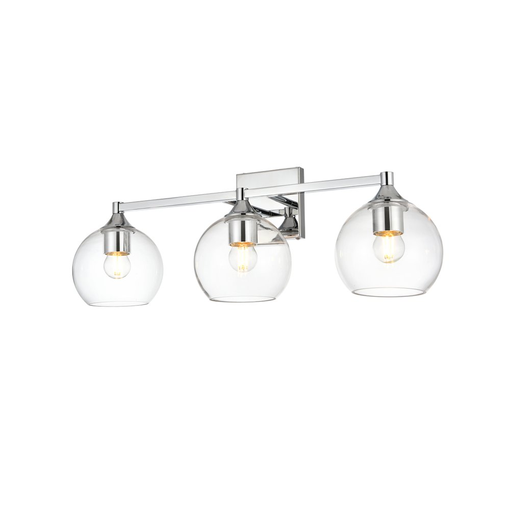 Foster 3 light Chrome and Clear Bath Sconce