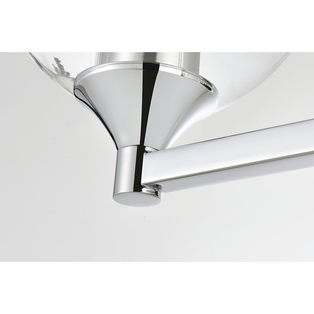 Foster 3 light Chrome and Clear Bath Sconce