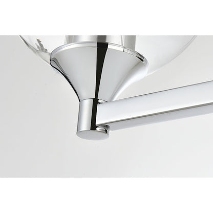 Foster 3 light Chrome and Clear Bath Sconce