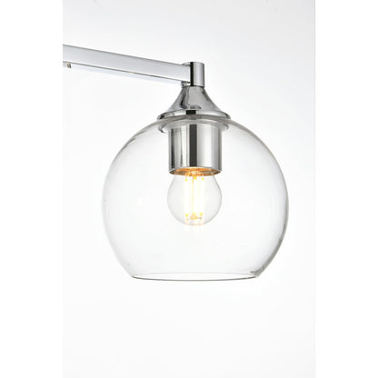 Foster 3 light Chrome and Clear Bath Sconce