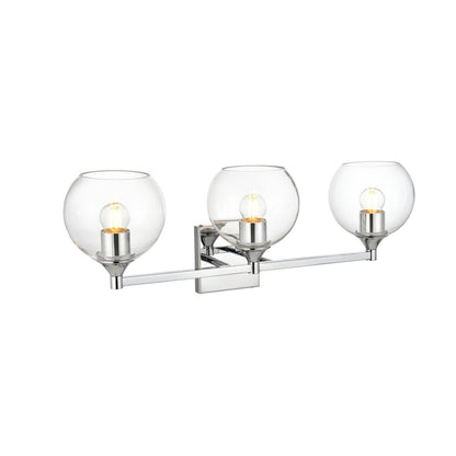 Foster 3 light Chrome and Clear Bath Sconce