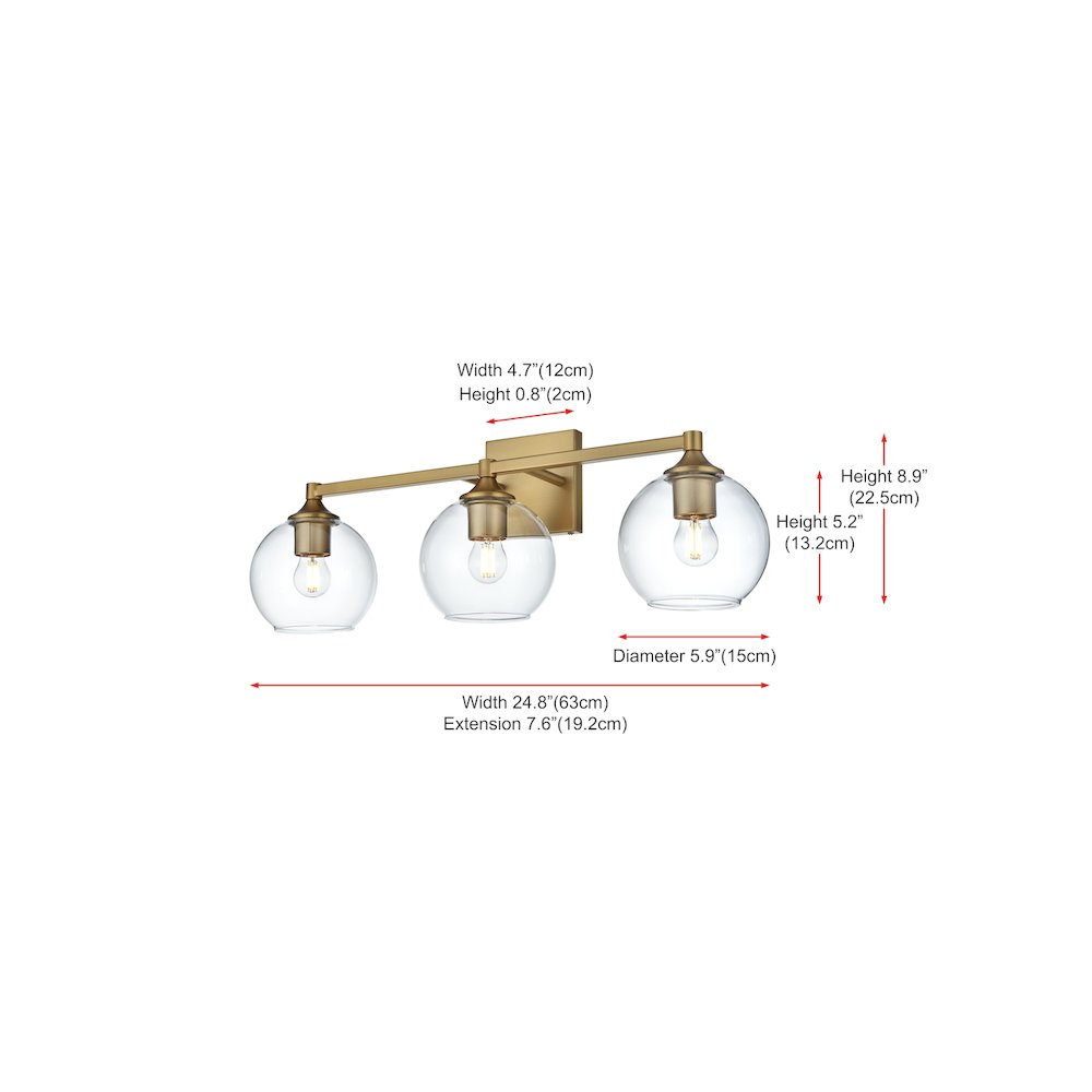Eero 25 inch Wall Sconce in Satin Gold