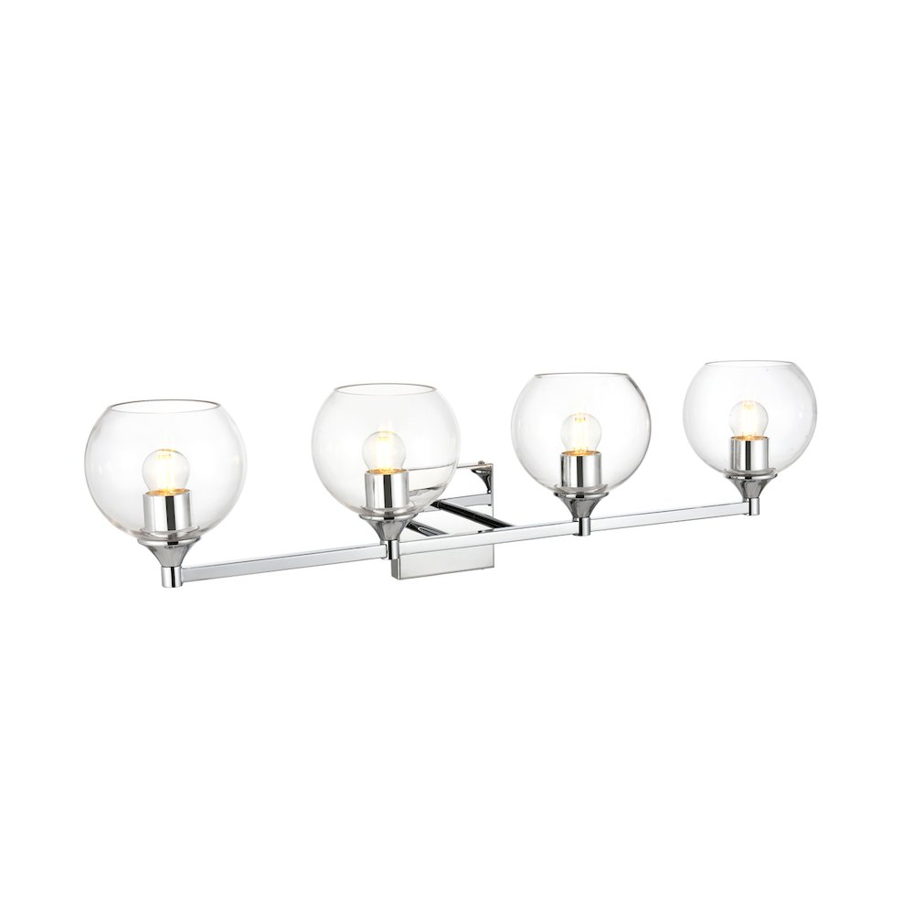 Foster 4 light Chrome and Clear Bath Sconce