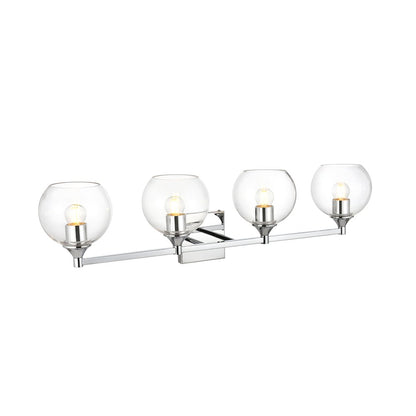 Foster 4 light Chrome and Clear Bath Sconce
