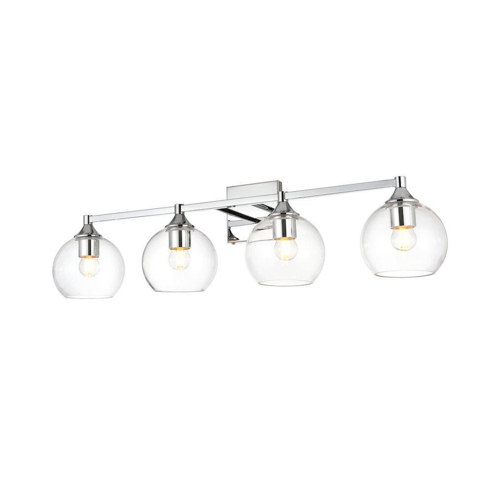 Foster 4 light Chrome and Clear Bath Sconce